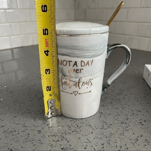 Not a Day Over Fabulous Ceramic Marble Gold Mug - Picture 9 of 10